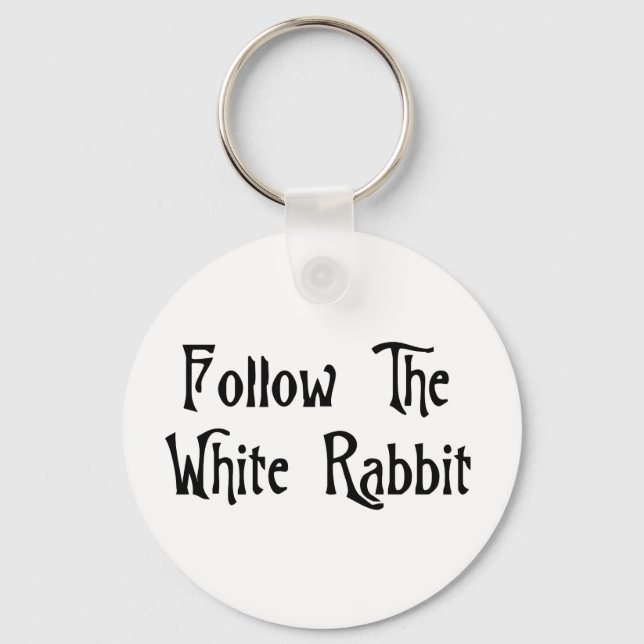 Follow The White Rabbit Key Ring (Front)