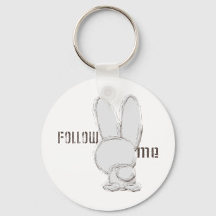 follow the white rabbit key ring