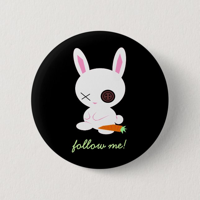 Follow the White Rabbit pin (Front)