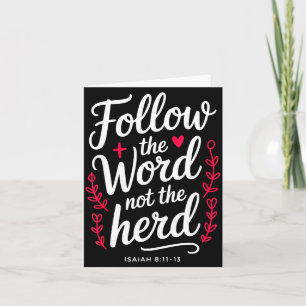 Follow The Word Not The Herd Christian Cow Bible V Card