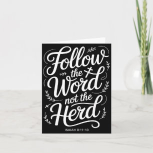 Follow The Word Not The Herd Christian Cow Bible V Card
