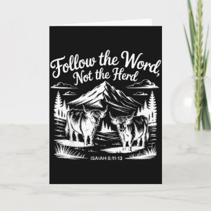 Follow The Word Not The Herd Christian Religion Hi Card