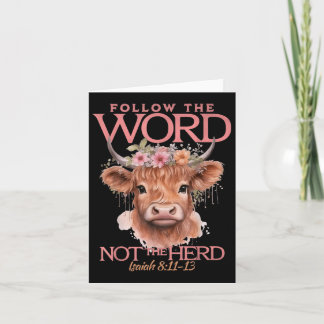 Follow The Word Not The Herd Christian Western Hig Card