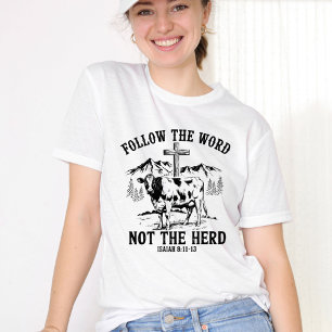 Follow The Word, Not the Herd, Cute Christian Tri-Blend Shirt