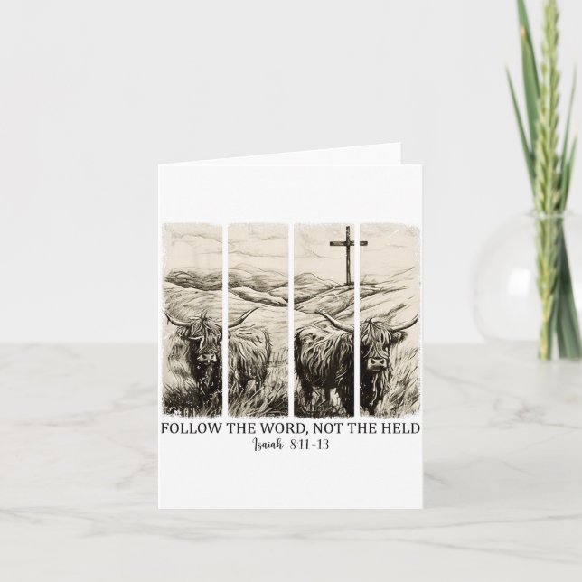 Follow The Word Not The Herd Western Christian Jes Card (Front)