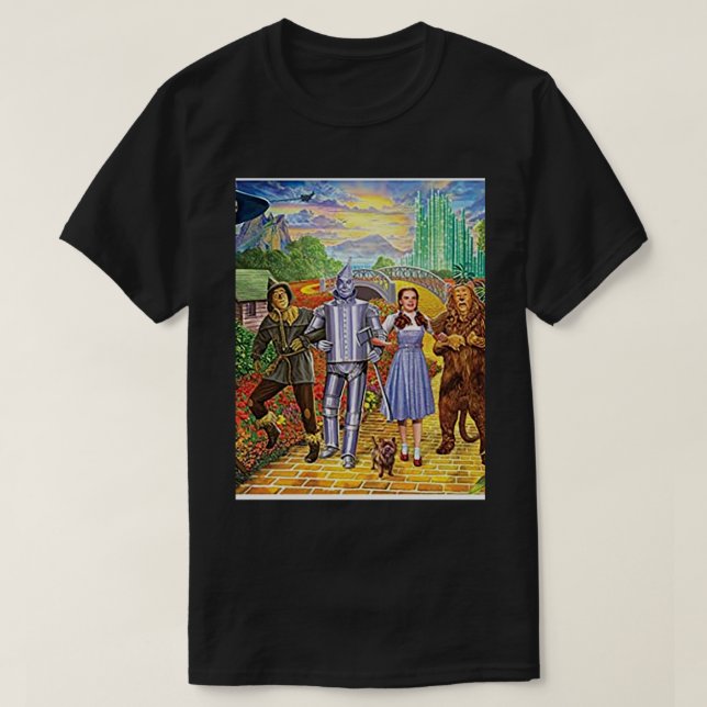 Follow The Yellow Brick Road Wizard Of Oz T-Shirt (Design Front)