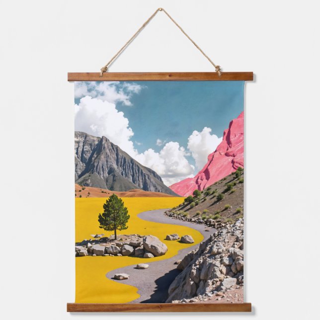 Follow the Yellow Path Hanging Tapestry (Front)