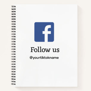 follow us facebook username social media add QR  Notebook