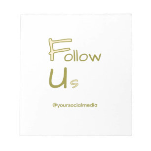follow us facebook username social media add QR  Notepad