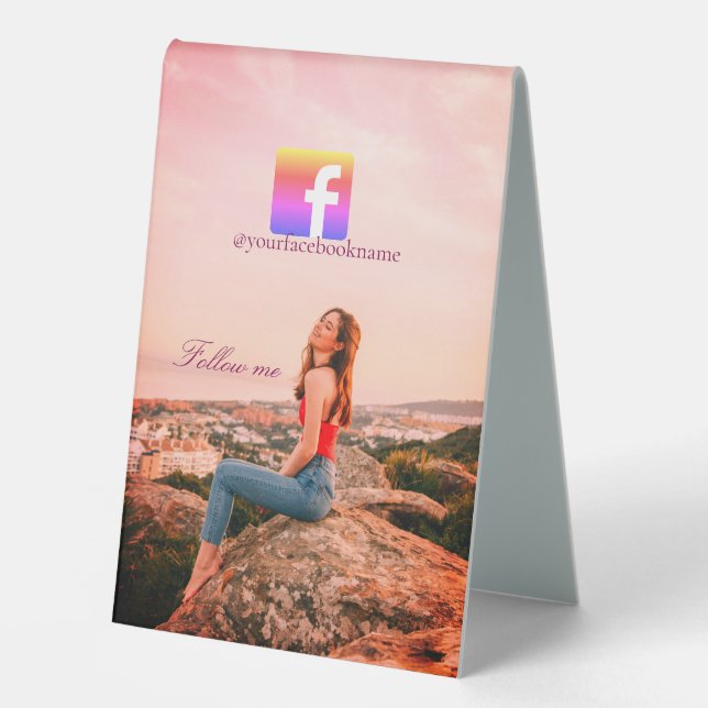 follow us facebook username social media photo  (Front)