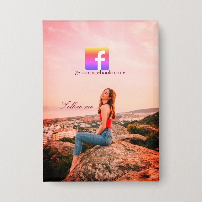 follow us facebook username social media photo  (Front)