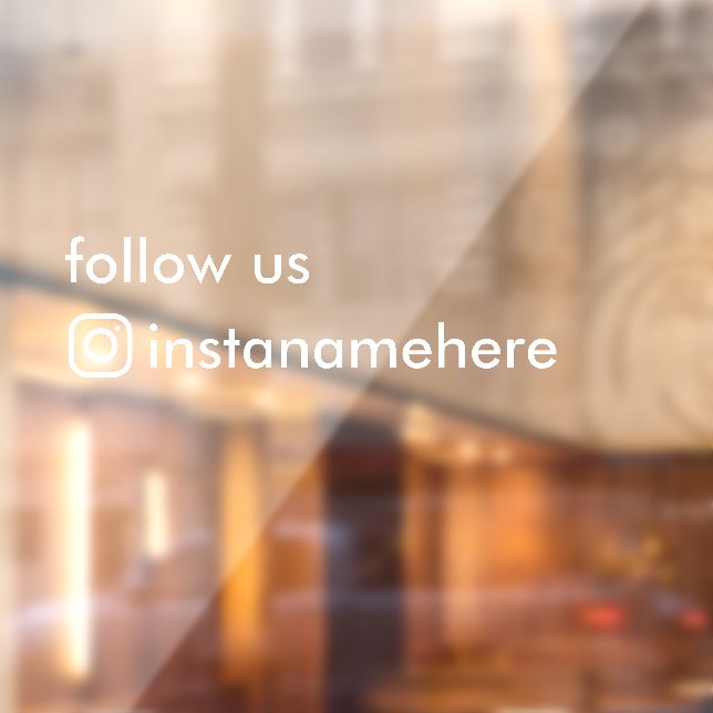 follow us instagram business social media window cling (Sheet 2)