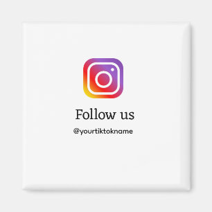 follow us Instagram username social media add QR  Magnet