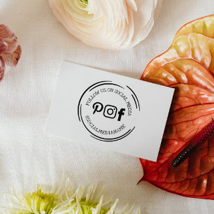 Follow Us/Me on Social Media    Rubber Stamp