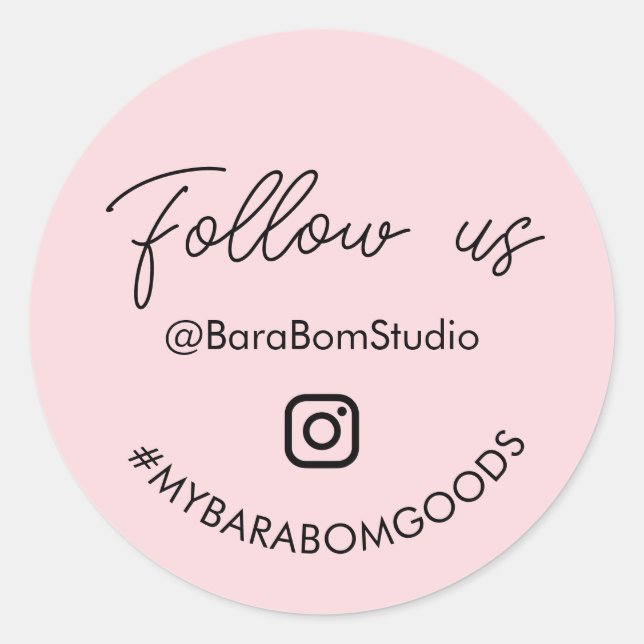 Follow us on Instagram Package Sticker (Front)