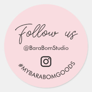 Follow us on Instagram Package Sticker