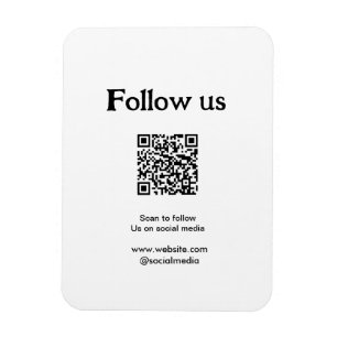 Follow us on social media scan QR code to follow  Magnet