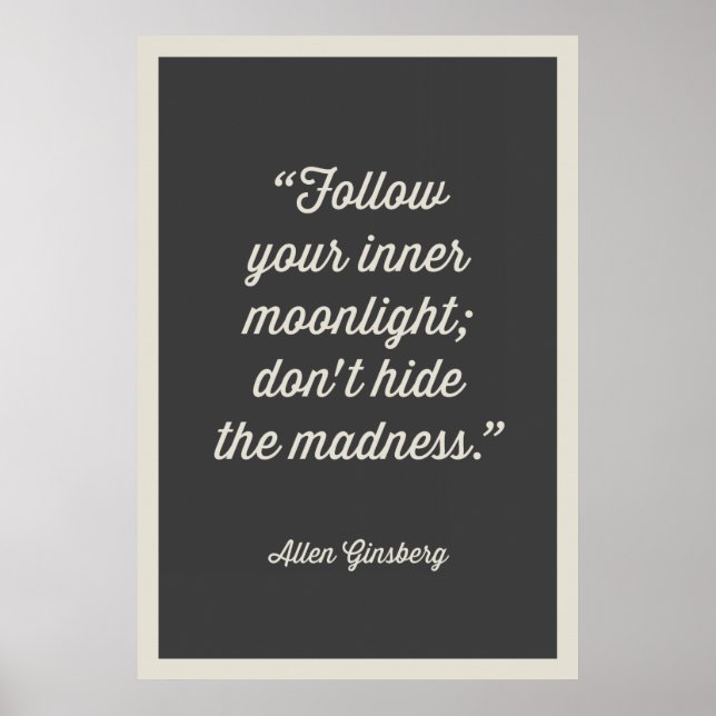 FOLLOW YOU INNER MOONLIGHT POSTER | GRAY (Front)