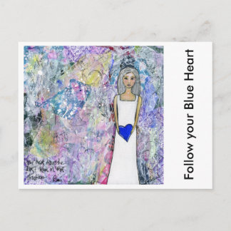 Follow your Blue Heart Postcard