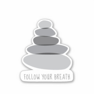 Follow Your Breath Mindfulness Cairn Stones