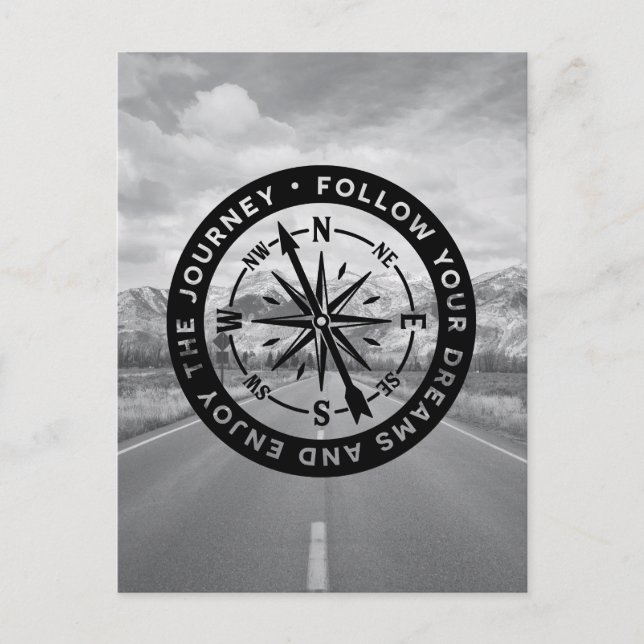 Follow Your Dreams and Enjoy the Journey Postcard (Front)