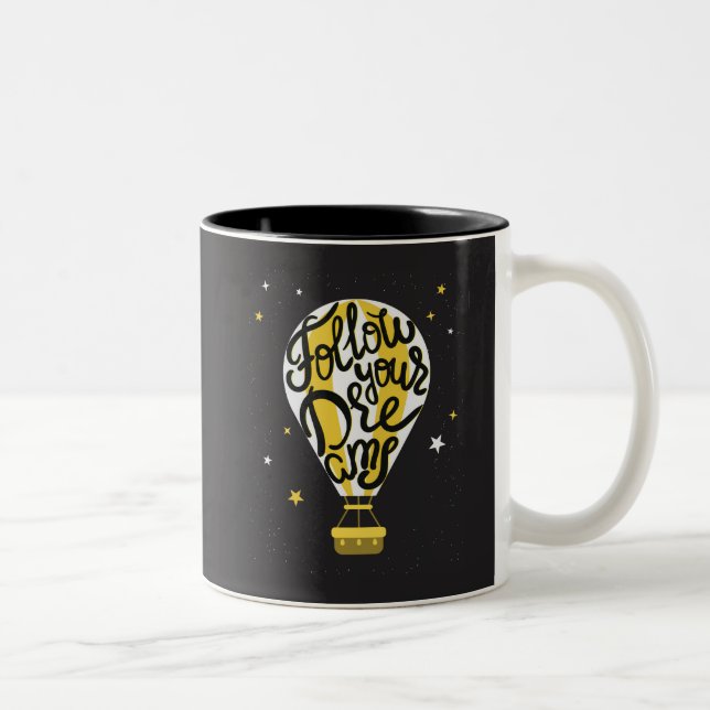 Follow Your Dreams Balloon Two-Tone Coffee Mug (Right)