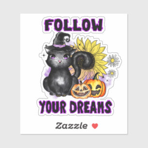 Follow Your Dreams - Black Cat Jack-O-Lantern