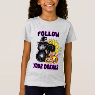 Follow Your Dreams - Black Cat Jack-O-Lantern T-Shirt