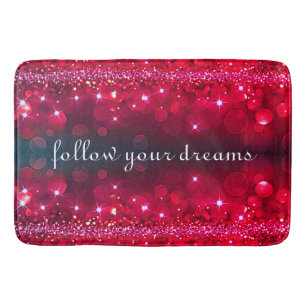 Follow Your Dreams Cherry Sparkle Bath Mat