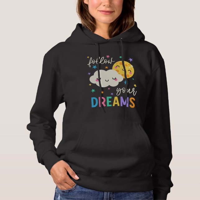 Follow Your Dreams | Cloud & Moon Hoodie (Front)