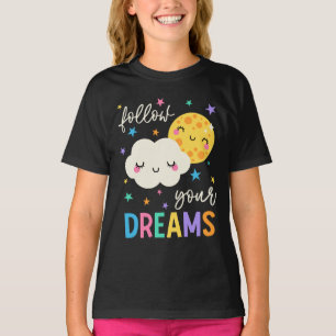 Follow Your Dreams   Cloud & Moon T-Shirt