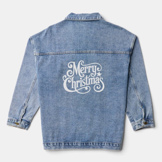 Follow Your Dreams Colourful fun typography Denim  Denim Jacket (Back)
