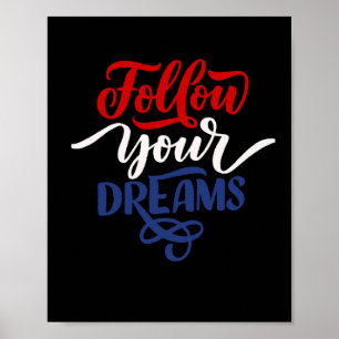 Follow Your Dreams Colours Netherlands Sticker Poster