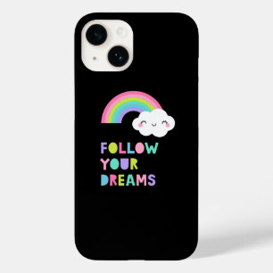 Follow Your Dreams Cute Rainbow Cloud Case-Mate iPhone 14 Case