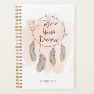 Follow Your Dreams Dreamcatcher Personalised Name Planner