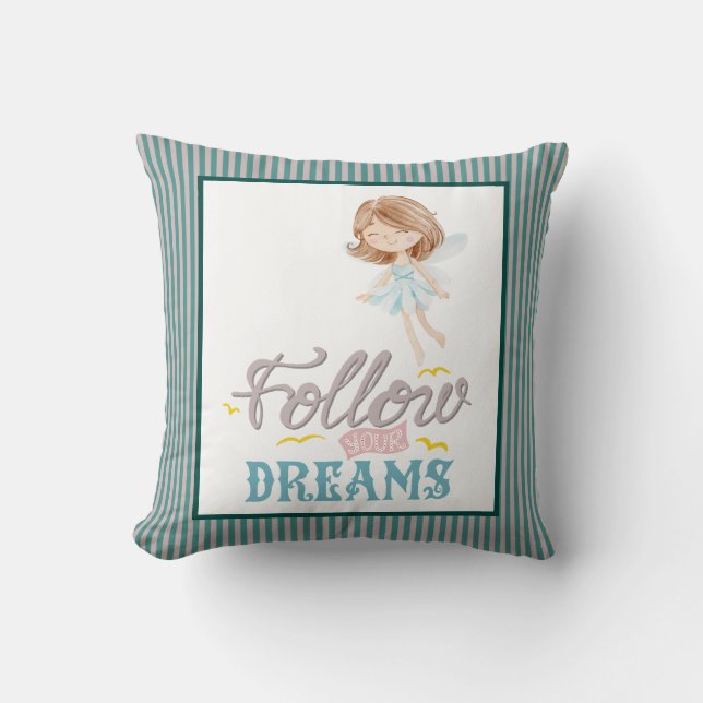 Follow Your Dreams Fairy Cushion (Front)