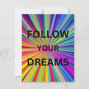 Follow Your Dreams Flat Card