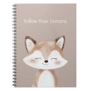 Follow Your Dreams Fox Notebook