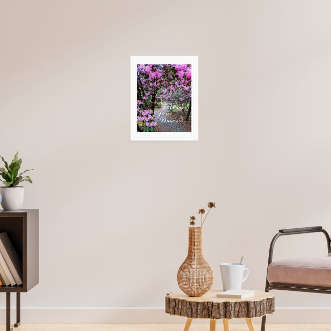 Follow Your Dreams Garden Path Floral Poster (Living Room 3)