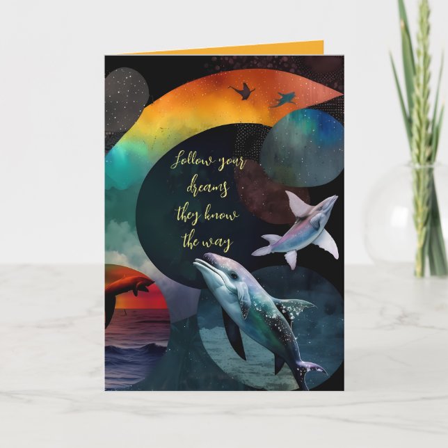 Follow Your Dreams Graduation Greeting Card (Front)