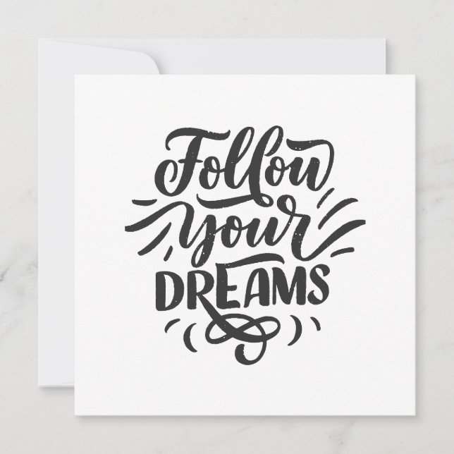 "Follow Your Dreams | Inspirational and Motivation Holiday Card (Front)