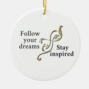 Follow Your Dreams – Inspirational Bracelet for Da Ceramic Tree Decoration