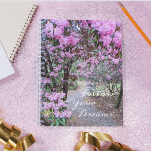 Follow Your Dreams Quote Garden Path Notebook