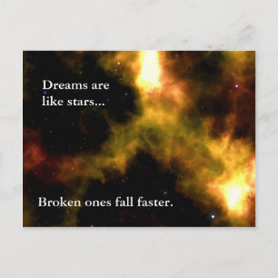 Follow your dreams to the stars postcard