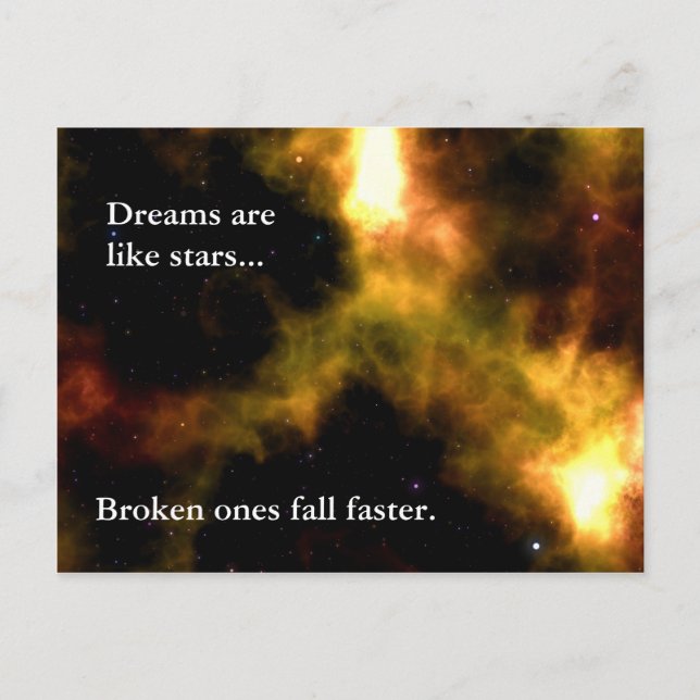 Follow your dreams to the stars postcard (Front)
