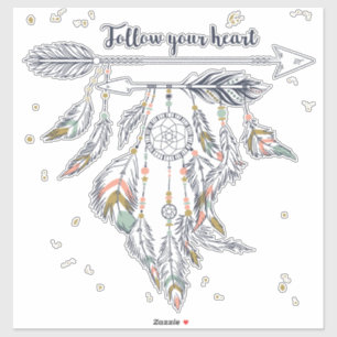 "Follow your heart"arrows, feathers,dreamcatcher