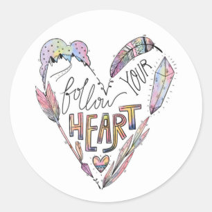Follow Your Heart Classic Round Sticker