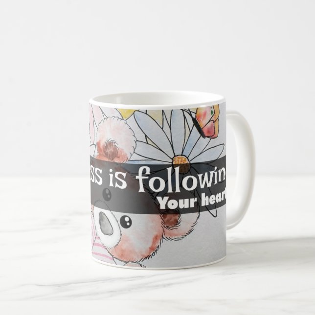 Follow Your Heart: Happiness Quotes Coffee Mug (Front Right)