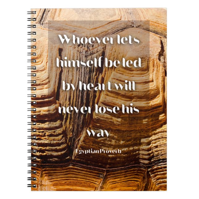 Follow your heart Inspirational Egyptian Proverb Notebook (Front)