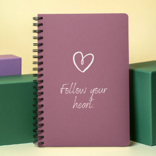 Follow Your Heart Quote l Modern Cute Purple Planner